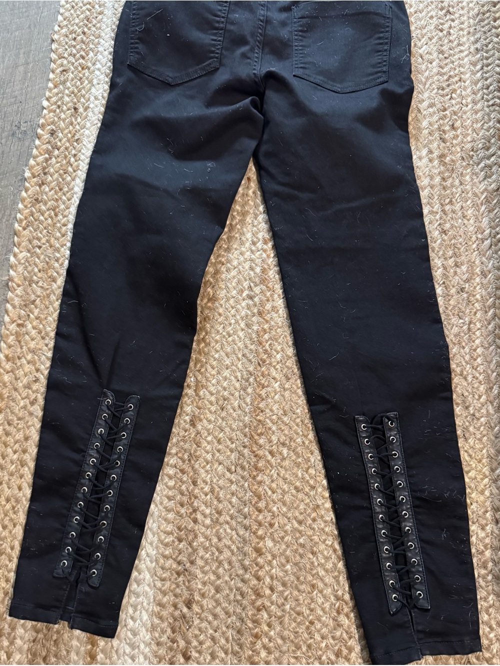 pebble and stone Black High-Rise Button Jeans